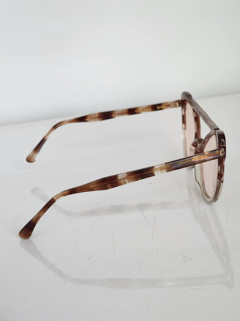 CIBELLE Cat‎ Eye Tortoiseshell Sunglasses Pink Gradient Lenses Handmade In Italy